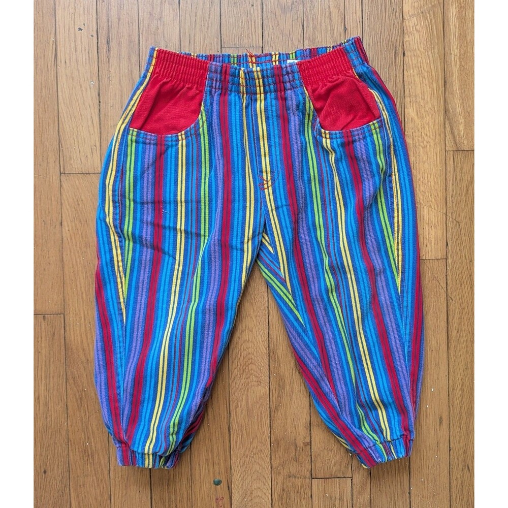 Vintage Children's Place Rainbow Striped Bubble Pants Unisex Girls Boys Size...